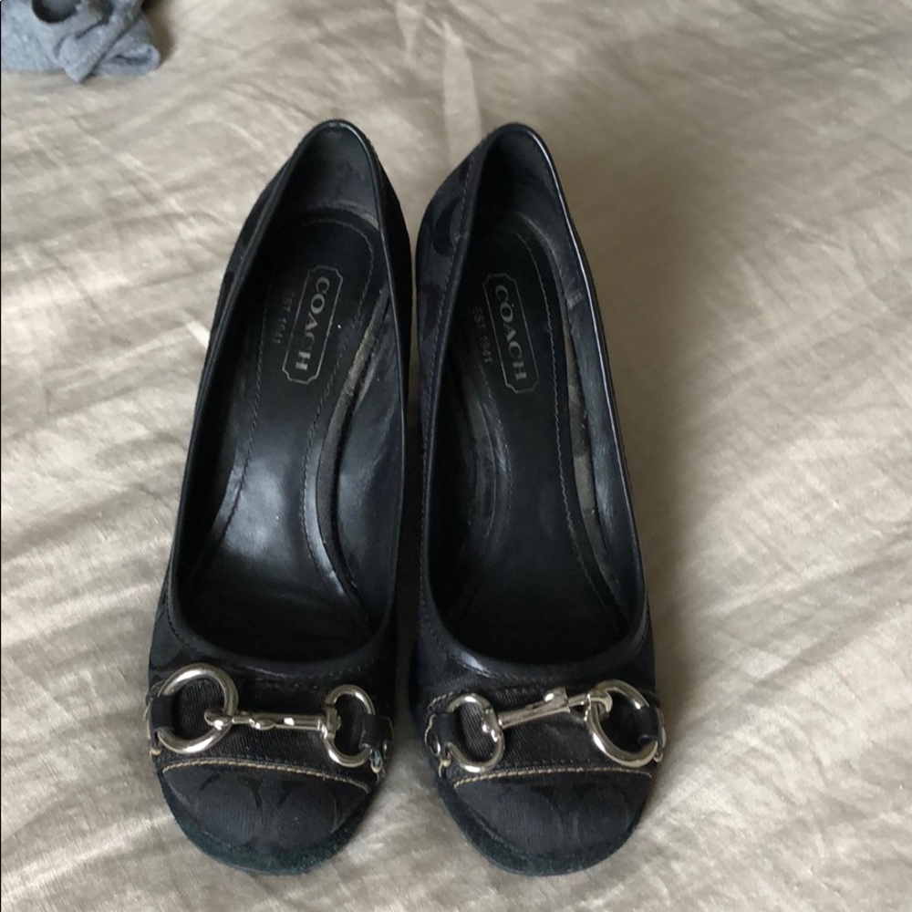 Black Coach wedges